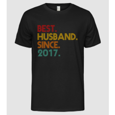 Pólómánia best husband since 2017 retro - Férfi Alap póló férfi póló