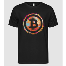 Pólómánia Bitcoin Watercolor - Férfi Alap póló