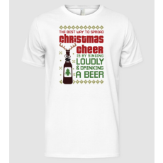 Pólómánia Christmas cheer beer csúnya pulcsi - Férfi Alap póló