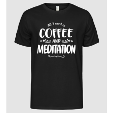 Pólómánia coffee_meditation - Férfi Alap póló