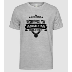 Pólómánia Csillagos legjobb szülinapos könyvmolyok JANUÁR - Férfi Alap póló