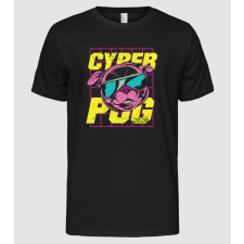 Pólómánia Cyber Pug Mopsz - Férfi Alap póló férfi póló