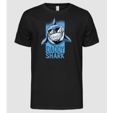 Pólómánia Daddy Shark Apának póló - Férfi Alap póló férfi póló