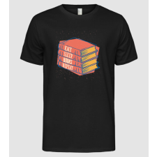 Pólómánia Eat Sleep Books Repeat Olvasás - Férfi Alap póló férfi póló