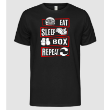 Pólómánia Eat sleep BOX repeat - Férfi Alap póló férfi póló