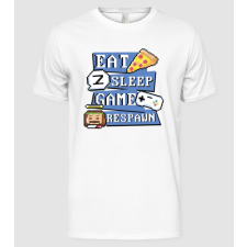 Pólómánia Eat, Sleep, Game respawn - Férfi Alap póló férfi póló