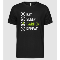 Pólómánia Eat sleep garden repeat - Férfi Alap póló