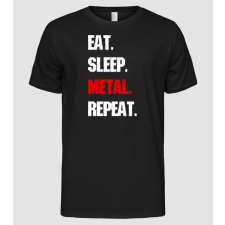 Pólómánia Eat sleep METAL repeat - Férfi Alap póló férfi póló