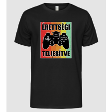 Pólómánia Érettségi teljesítve retro gamer - Férfi Alap póló férfi póló