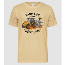 Pólómánia Farm Life is the Best Life Traktoros - Férfi Alap póló férfi póló