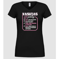 Pólómánia Feleség vasutas - Női V-nyakú Póló