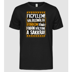 Pólómánia Figyelem sakk fan - Férfi Alap póló