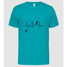 Pólómánia fishing heartbeat - Férfi Alap póló