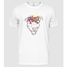 Pólómánia Floral Pitbull - Férfi Alap póló férfi póló