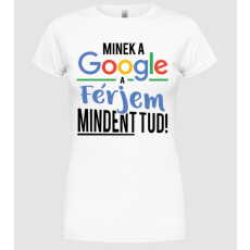 Pólómánia Google férj - Női Kereknyakú Póló