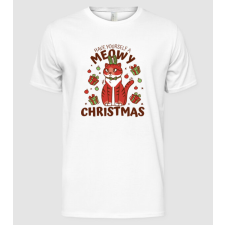 Pólómánia Have yourself a Meowy Christmas - Cicás Karácsony - Férfi Alap póló férfi póló