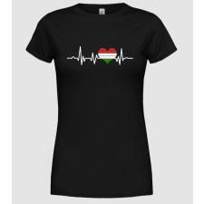 Pólómánia heartbeat hungary - Női Kerek nyakú Póló női póló