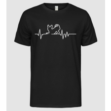 Pólómánia Heartbeat line Csivava - Férfi Alap póló férfi póló