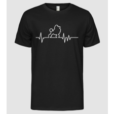 Pólómánia Heartbeat line Uszkár - Férfi Alap póló férfi póló