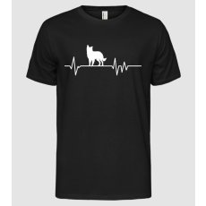 Pólómánia Heartbeat sziluett Border Collie - Férfi Alap póló