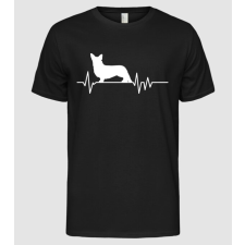 Pólómánia Heartbeat sziluett Corgie - Férfi Alap póló férfi póló
