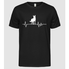 Pólómánia Heartbeat sziluett Német Juhász - Férfi Alap póló férfi póló