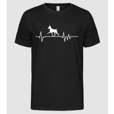 Pólómánia Heartbeat sziluett Pinscher - Férfi Alap póló férfi póló