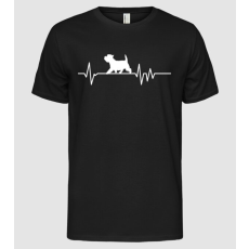 Pólómánia Heartbeat sziluett Westie - Férfi Alap póló