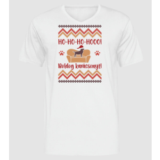 Pólómánia Ho-Ho-Ho kutya - Férfi - Unisex V-nyakú póló