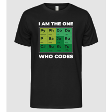 Pólómánia I am the one who codes vicces programozó póló - Férfi Alap póló férfi póló