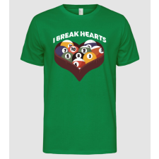 Pólómánia I break hearts - Biliárd - Férfi Alap póló férfi póló