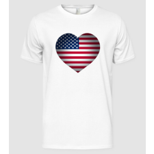 Pólómánia i heart usa - Férfi Alap póló férfi póló
