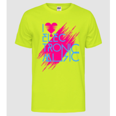 Pólómánia I Love Electronic Music - Férfi Neon Póló