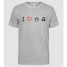 Pólómánia I love house music - Férfi Alap póló