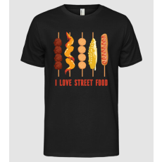 Pólómánia I Love Street Food - Férfi Alap póló