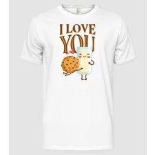 Pólómánia I Love You cuki páros póló Valentin napra - Férfi Alap póló férfi póló