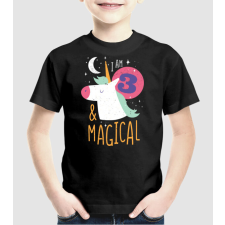 Pólómánia I'm 3 and Magical Unikornis - Uniszex Gyerek Póló gyerek póló