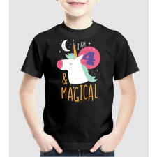 Pólómánia I'm 4 and Magical Unikornis - Uniszex Gyerek Póló gyerek póló