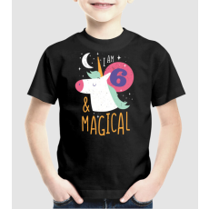 Pólómánia I'm 6 and Magical Unikornis - Uniszex Gyerek Póló