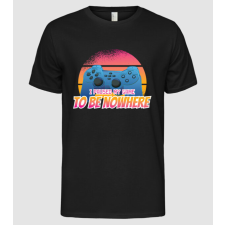 Pólómánia I paused my game to be nowhere - Férfi Alap póló férfi póló
