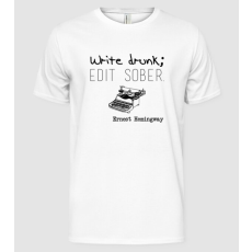 Pólómánia Írj részegen, szerkessz józanul - Férfi Alap póló