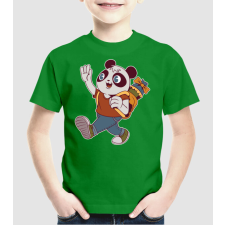 Pólómánia Iskolás Panda - Uniszex Gyerek Póló gyerek póló