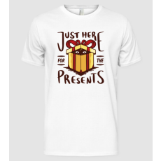 Pólómánia Just here for the presents karácsonyi póló - Férfi Alap póló