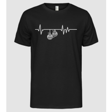 Pólómánia Karácsonyi heartbeat - Férfi Alap póló