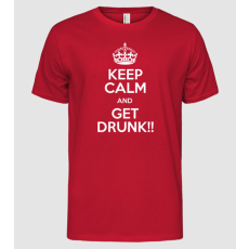 Pólómánia keep calm and get drunk - Férfi Alap póló