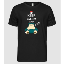 Pólómánia Keep Calm Snorlax - Férfi Alap póló férfi póló