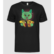 Pólómánia Kozmikus Cica Pizza és Taco - Férfi Alap póló férfi póló