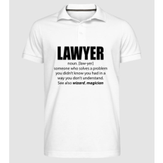Pólómánia Lawyer - ügyvéd definíció - Férfi Galléros Póló