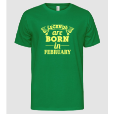 Pólómánia Legends are born in - february - Férfi Alap póló