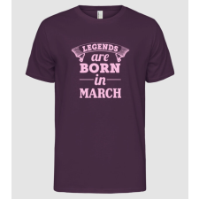 Pólómánia Legends are born in - March - Férfi Alap póló férfi póló